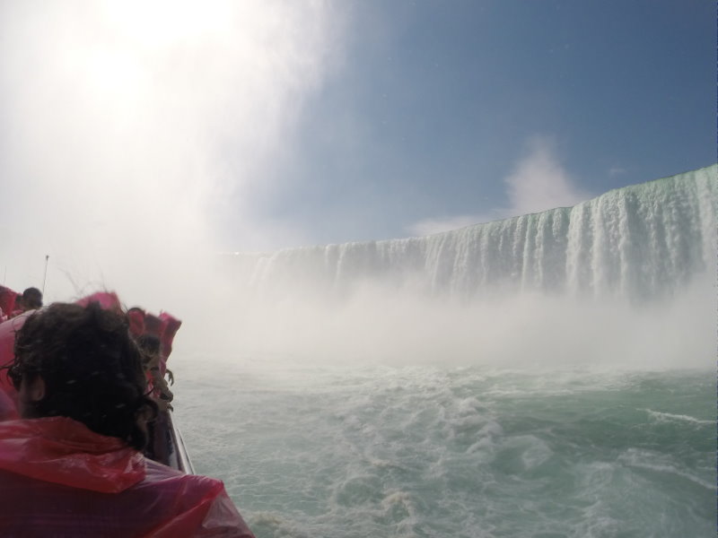 Into the maelstrom of the Horseshoe Falls